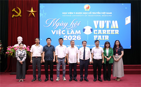 Ngày hội việc làm 2026 tại Học viện Y - Dược học cổ truyền Việt Nam: Cầu nối giữa sinh viên và các cơ sở tuyển dụng uy tín
