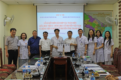 Học viện Y - Dược học cổ truyền Việt Nam ký kết hợp tác toàn diện với Bệnh viện Y Dược cổ truyền tỉnh Thanh Hóa