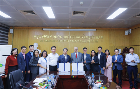 Học viện YDHCT Việt Nam và Trường Đại học Khoa học và Công nghệ Hà Nội (USTH) Ký kết MOU: Cơ hội vàng cho đào tạo và nghiên cứu quốc tế, đặc biệt tại các nước Châu Âu